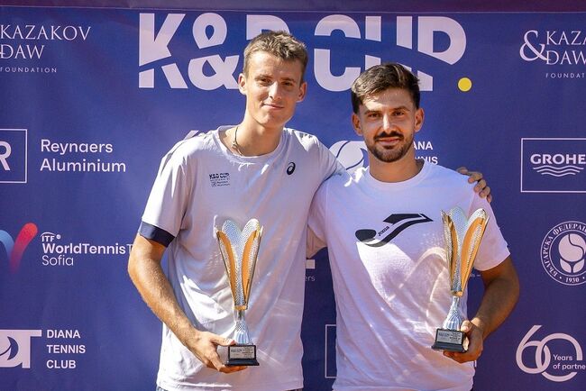 Виктор Марков и Пламен Милушев станаха вицешампиони на двойки на турнира по тенис за мъже от ITF в София