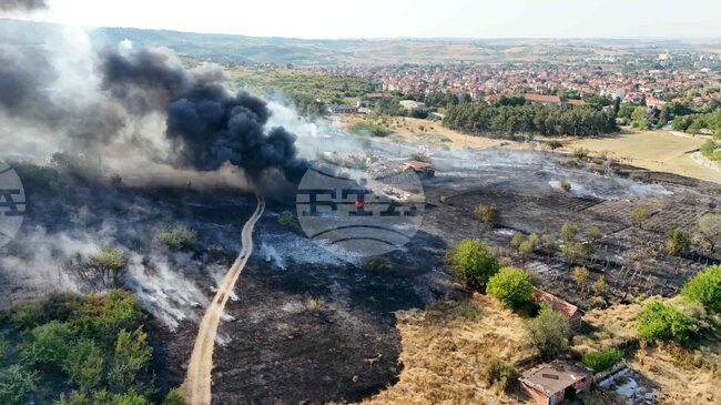 Продължава изясняването на причините за пожара в Харманли, изпепелил 150 бракувани коли