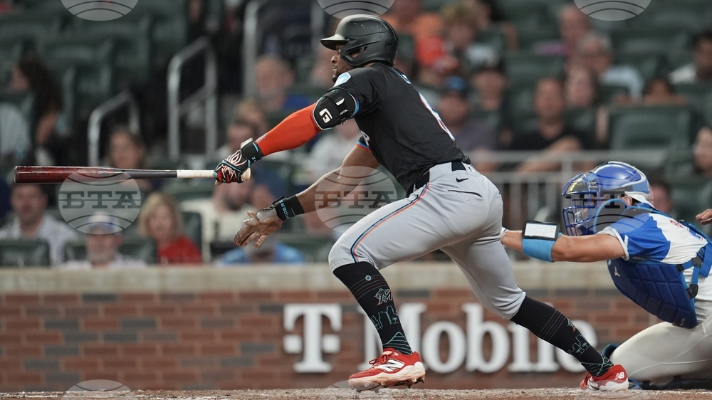 Marlins Braves Baseball