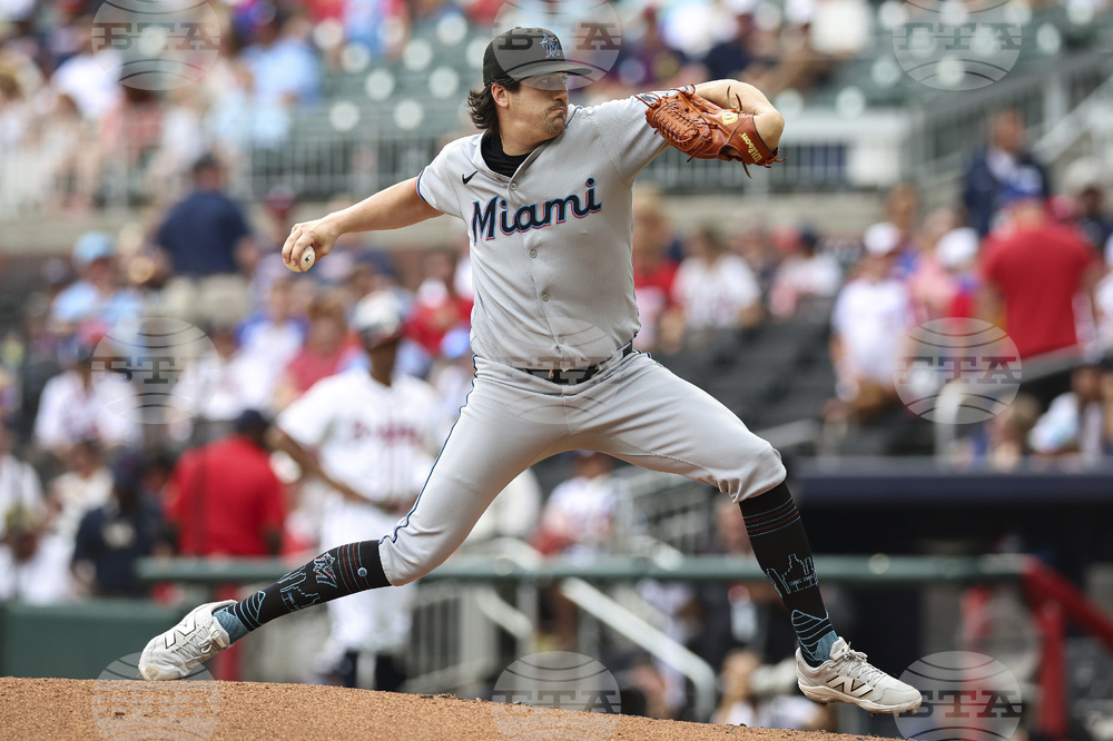 Marlins Braves Baseball