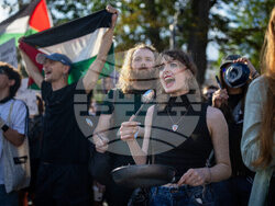 Lithuania Israel Palestinians Protest