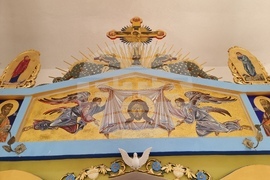 Нови чифлик - стенописи - храм - празник
