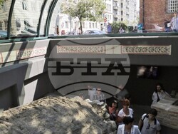 София (27 август 2014) Президентът Росен Плевнелиев и кметът на София Йорданка Фандъкова участваха в откриването на комплекса при гробницата на Хонорий до базиликата "Света София" в столицата. Пресфото-БТА, снимка: Владимир Шоков