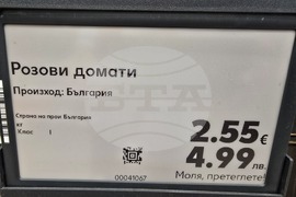 Видин - търговски обекти - двойно етикетиране - лев/евро