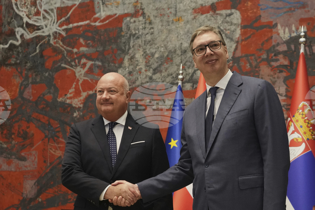 Президентът на Сърбия Александър Вучич се срещна с австрийския канцлер Кристиан Щокер