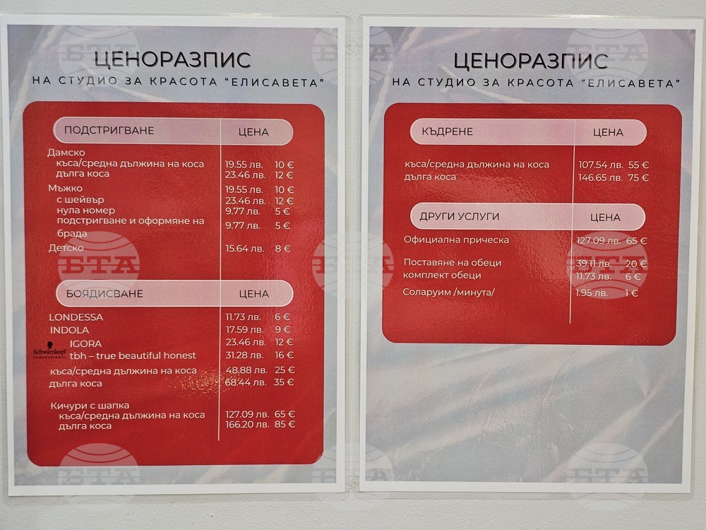 Русе - етикети - цени - лева - евро