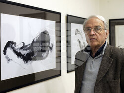 София (5 април 2007) Тази вечер в галерия "Българи" се открива изложба от скулптури и рисунки на художника Валентин Старчев, озаглавена "Акт с арфа". Пресфото-БТА, снимка: Бистра Бошнакова/архив