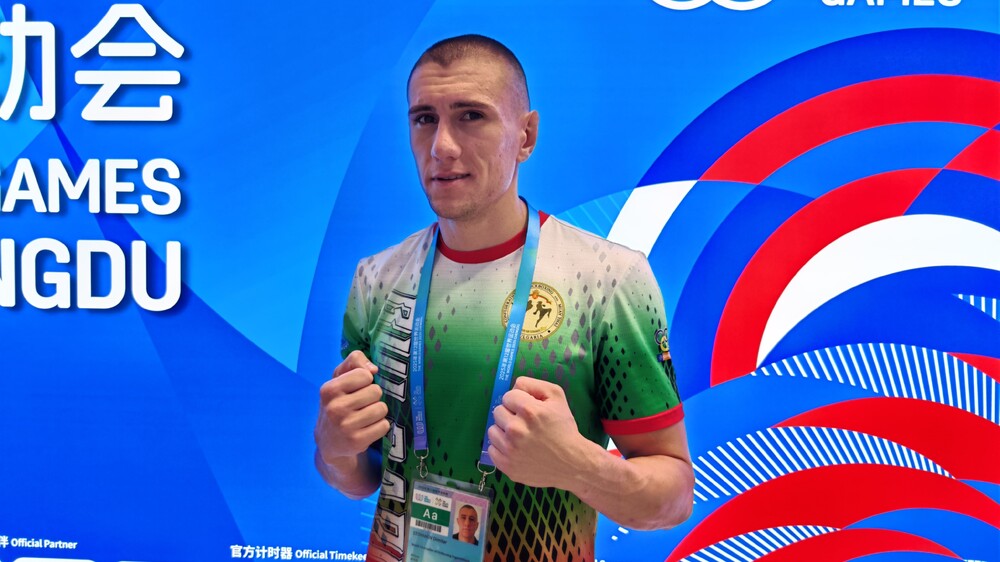 Димитър Стоянов загуби финала в стил К1 на турнира по кикбокс в категория до 75 килограма на Световните спортни игри в Китай