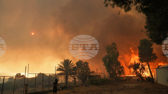 Продължава борбата с горските пожари в Гърция; близо 10 000 хектара са изгорели само за денонощие 