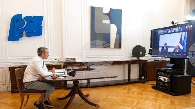 АНА-МПА: Мицотакис на лидерската видеоконференция за Украйна: Примирието е приоритет