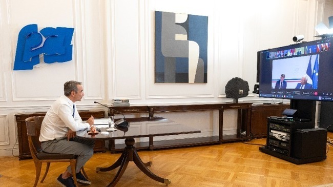 АНА-МПА: Мицотакис на лидерската видеоконференция за Украйна: Примирието е приоритет