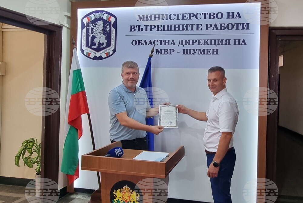 Поздравителен адрес от полицията получи шуменец, благодарение на когото в Бургаско е задържан шофьор на автобус, употребил алкохол