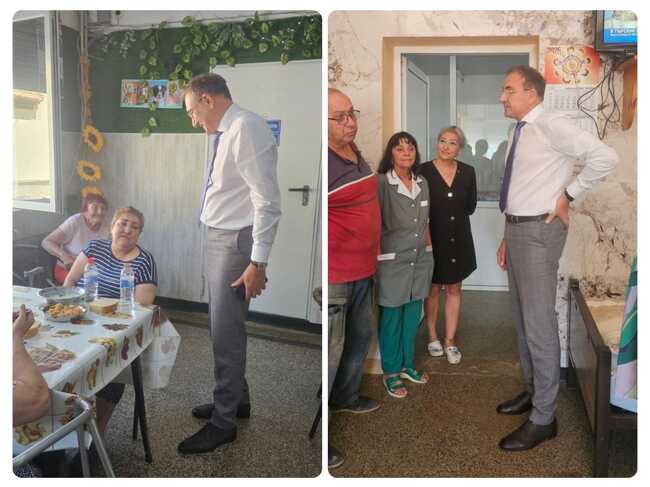 Министър Гуцанов направи изненадваща проверка на Дома за хора с деменция в с. Бистрилица