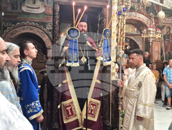 Троянски манастир - чин на опело Богородично - освещаване тъкана икона