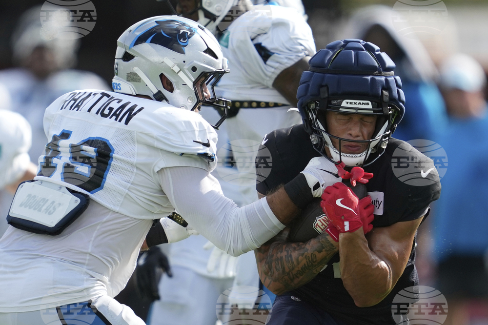 Panthers Texans Camp Football
