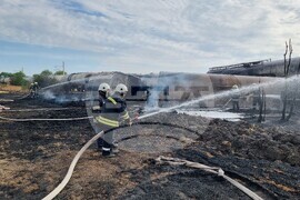 Село Пясъчево - влак - пожар