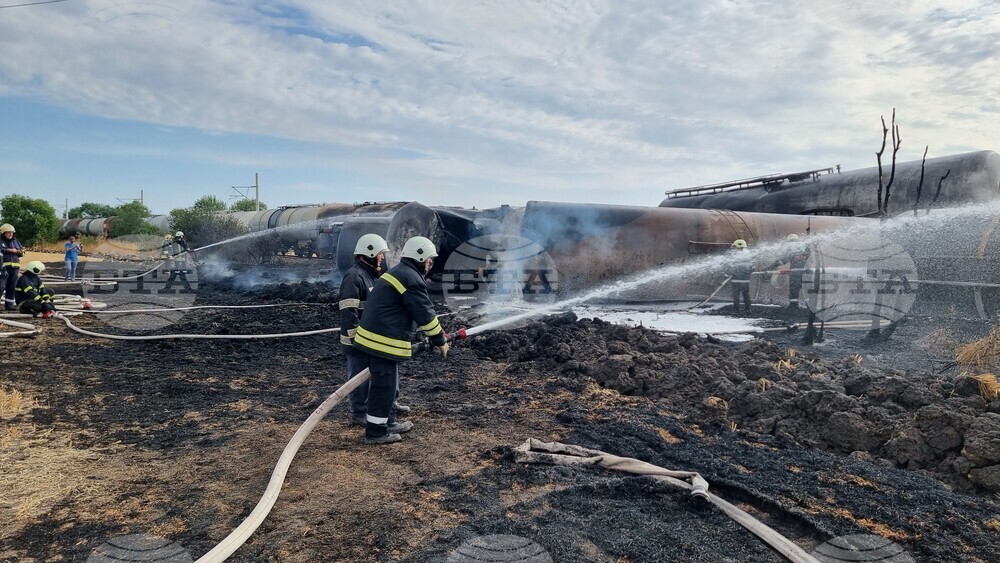 Село Пясъчево - влак - пожар