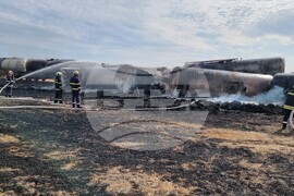 Село Пясъчево - влак - пожар