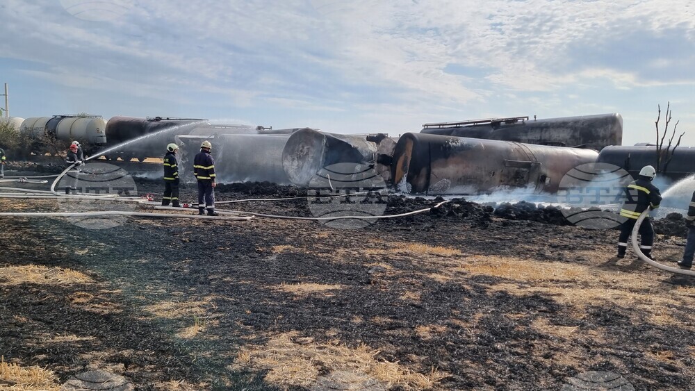 Село Пясъчево - влак - пожар