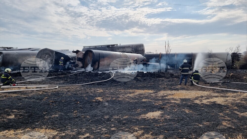 Село Пясъчево - влак - пожар