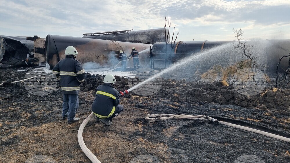 Село Пясъчево - влак - пожар