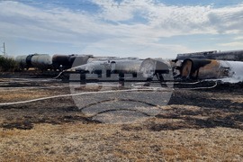 Село Пясъчево - влак - пожар