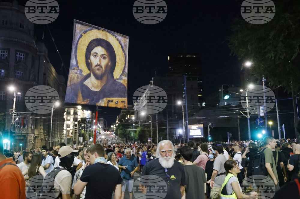Another Round of Anti-Government Protests Held In Serbia on Friday Evening