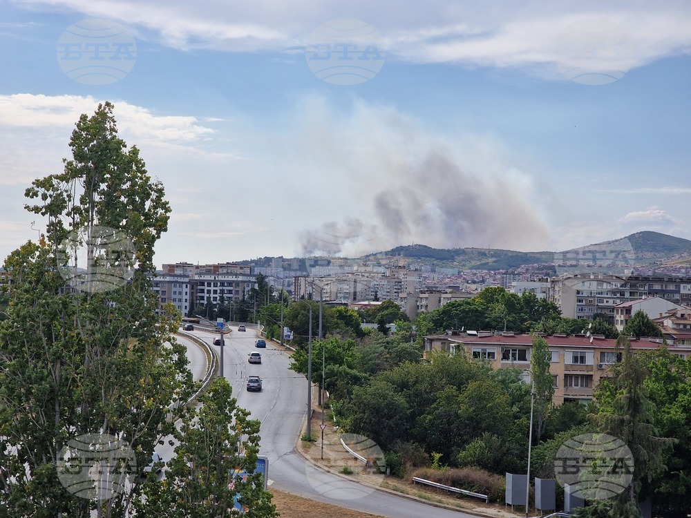 Пожар гори в местността Седми километър край Стара Загора