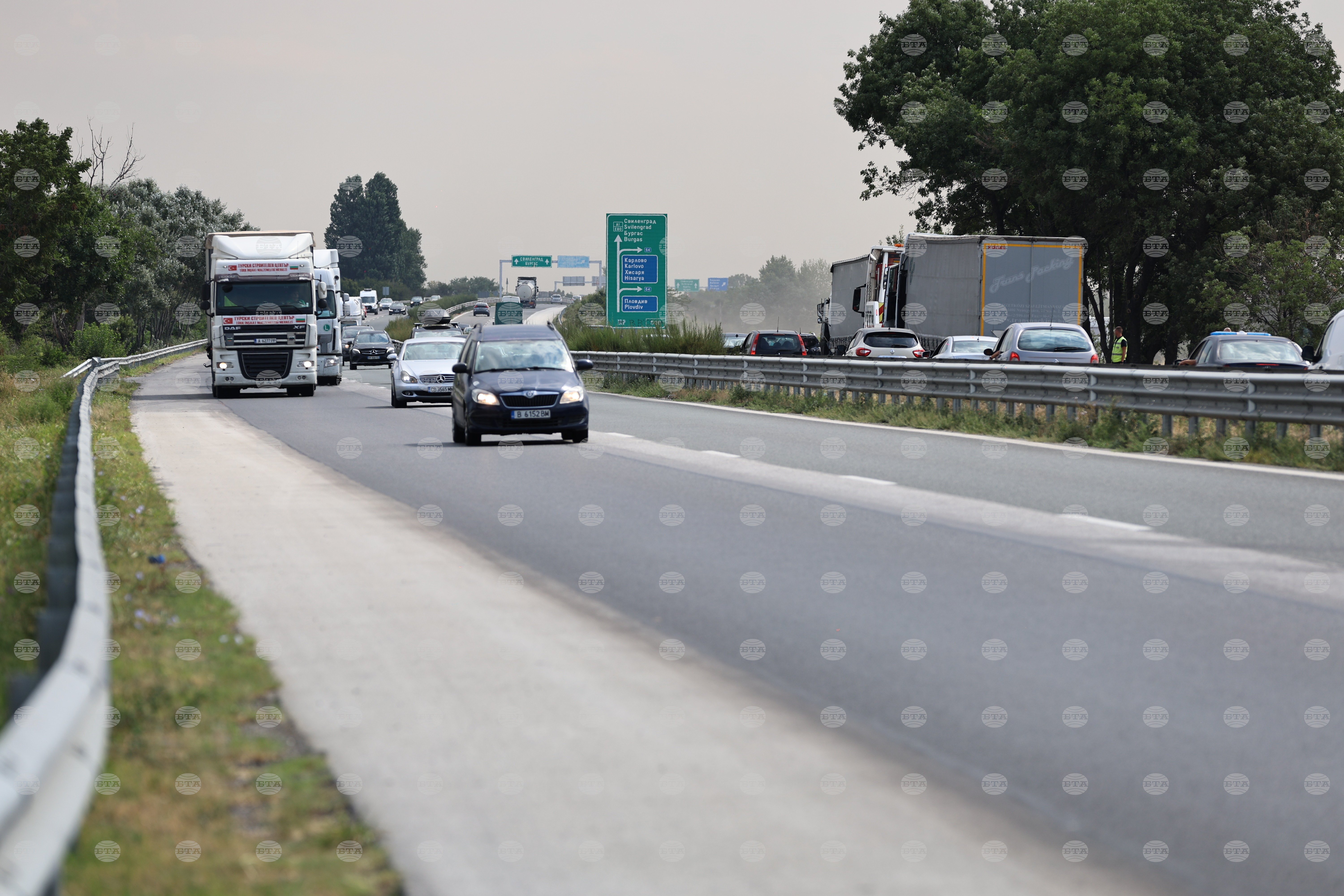 Променя се организацията на движение по участъци от АМ „Тракия“ в област Пловдив заради асфалтови дейности