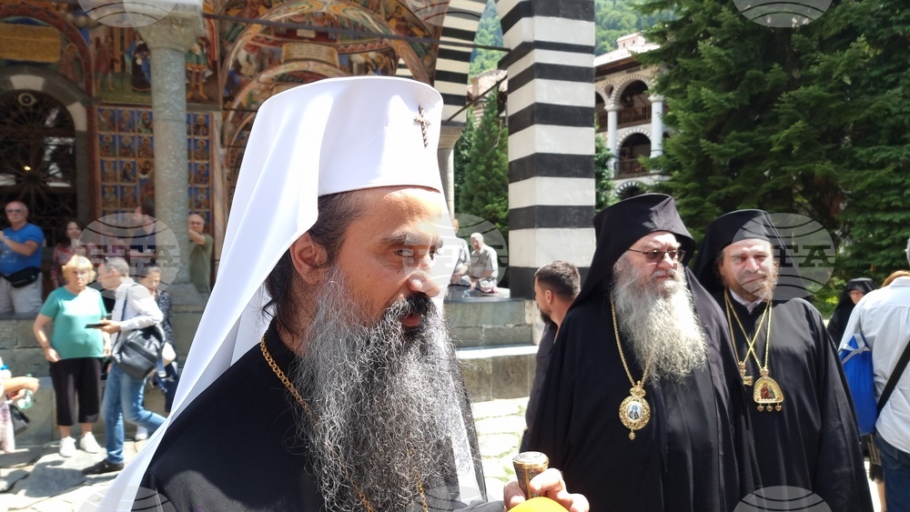 Рилски манастир - патриаршеска света литургия - успение на Свети Иван Рилски
