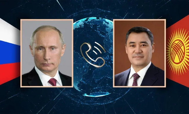 КАБАР: Президентът на Киргизстан Садир Жапаров разговаря с Владимир Путин