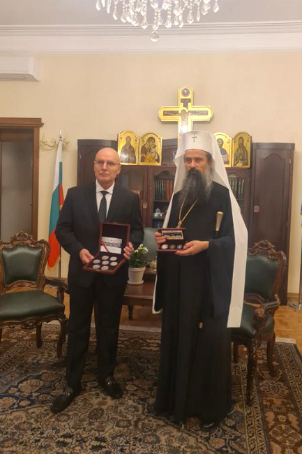 Central Bank Governor Radev Confers with Patriarch Daniil