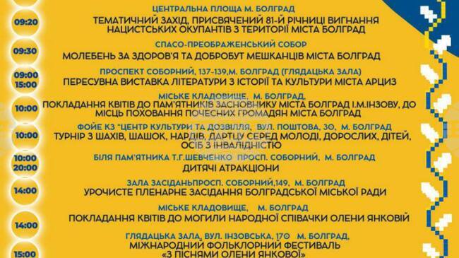 Bolhrad in Ukrainian Bessarabia to Celebrate 204 Years Since Its Founding on August 25