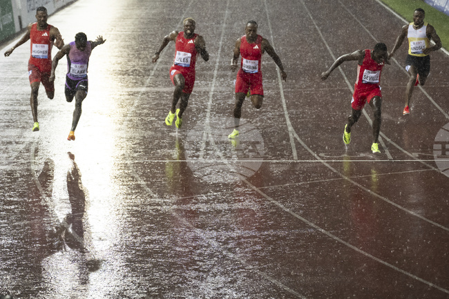 Облик Севил победи олимпийския шампион Ноа Лайлс в спринта на 100 метра на турнира от Диамантената лига по лека атлетика в Лозана