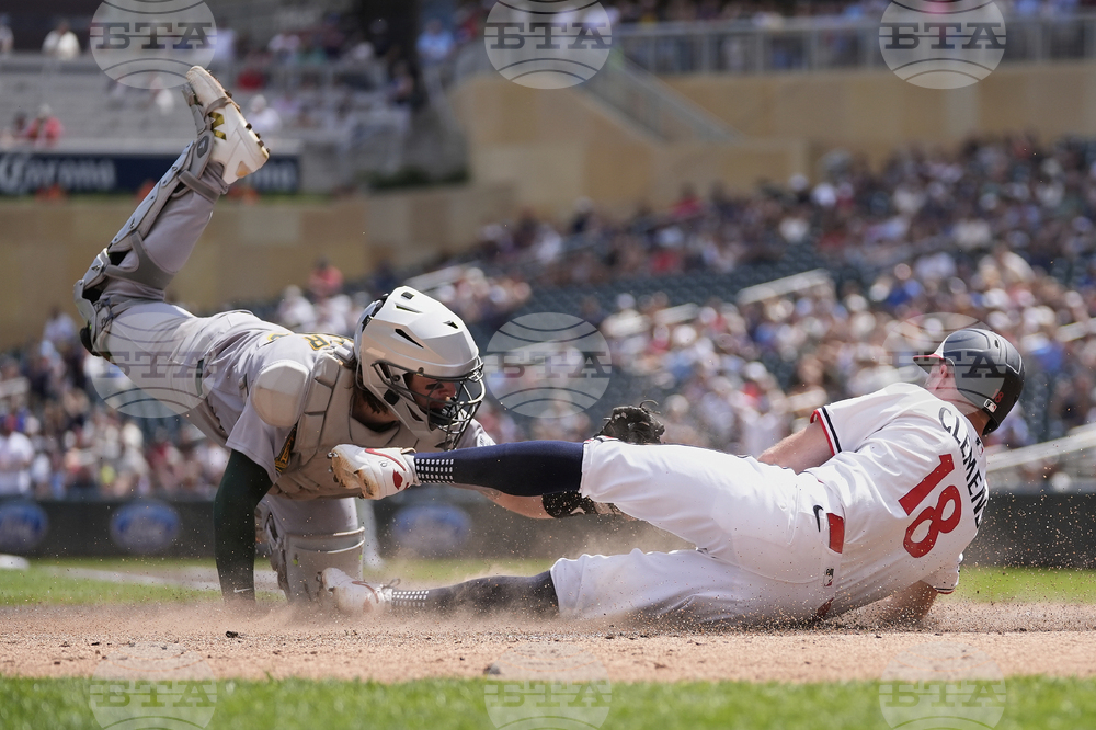 APTOPIX Athletics Twins Baseball