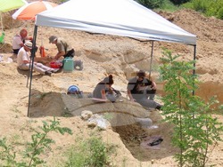 Екипът на НПМ-БАН по време на разкопки. Снимка: НПМ-БАН