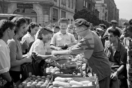 Sofia - on this day - market - august 22, 1952