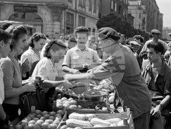 Sofia - on this day - market - august 22, 1952