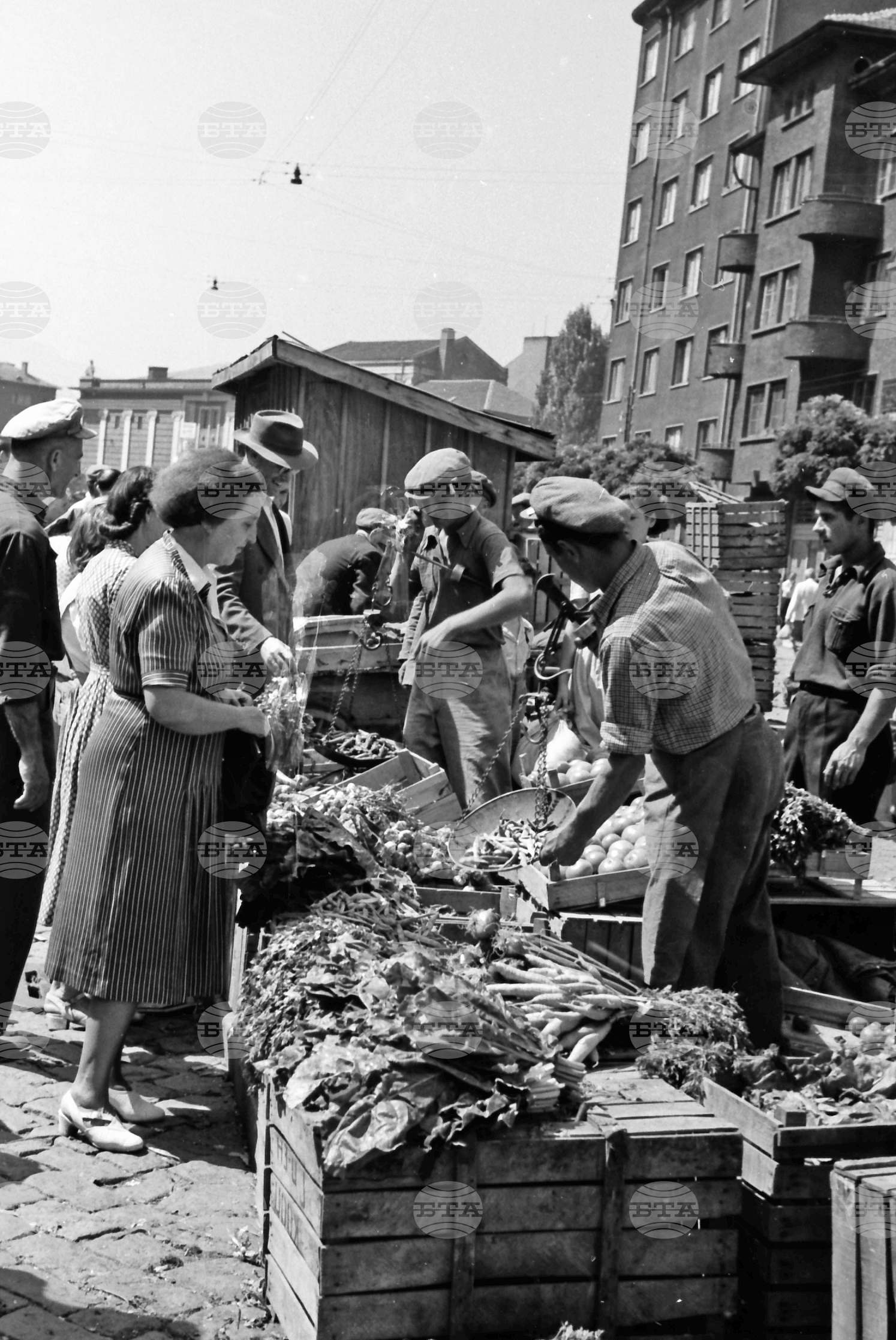 Sofia - on this day - market - august 22, 1952