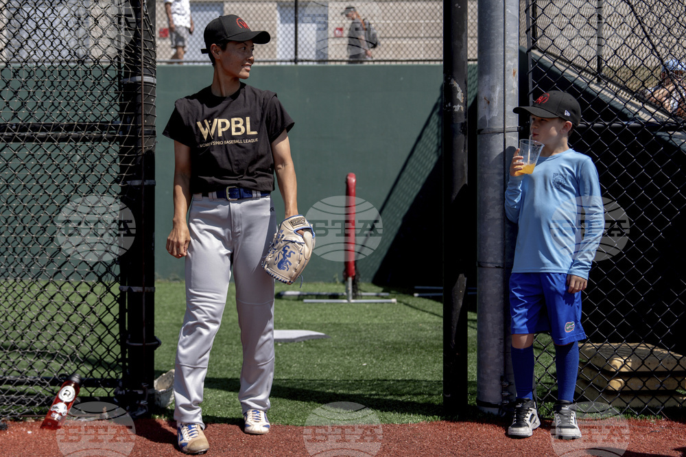 APTOPIX WPBL Tryouts Baseball