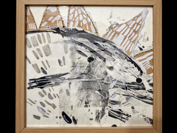 Ксения Иванова представя своята самостоятелна „(не)графична изложба“, озаглавена „Находки“. Снимка: Екипът на галерия „Сердика“