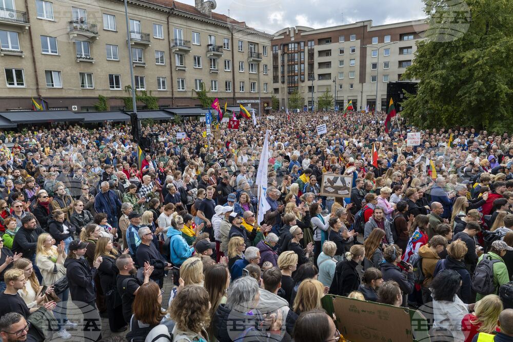 Lithuania Politics Protest