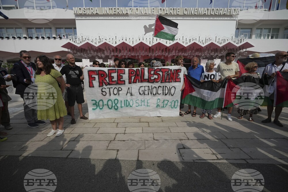 Italy Venice Film Festival Protest
