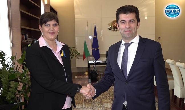 Министър-председателят Кирил Петков се срещна с европейския главен прокурор Лаура Кьовеши