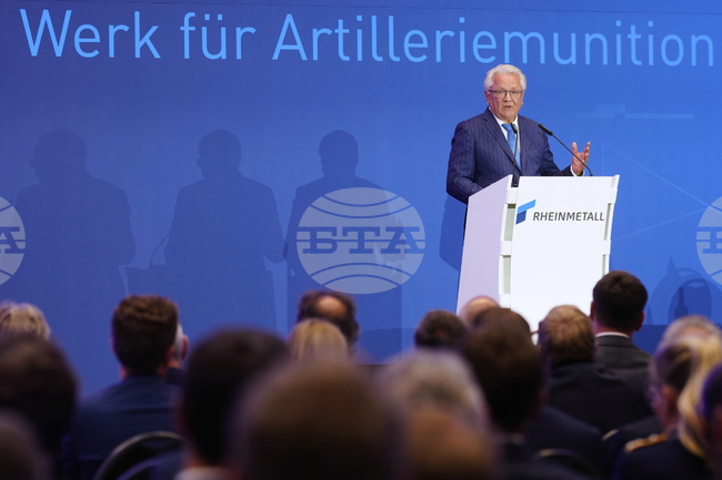 Изпълнителният директор на "Райнметал" заяви, че новият завод в Германия може да даде старт на "паневропейска отбранителна екосистема"