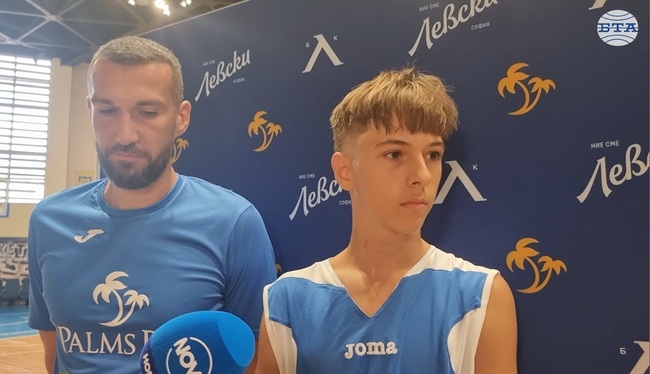 40-годишният Златин Георгиев и 14-годишият Симеон Стоименов от БК Левски: "Имаме самочувствие да се изправим срещу другите отбори"