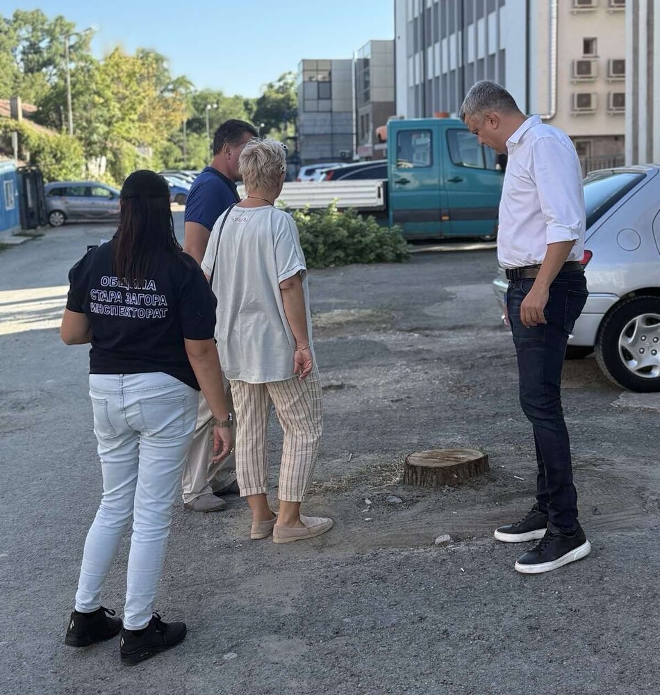 Зам.-кметът Радостин Танев извърши проверка по сигнал за неправомерно изрязани дървета в Стара Загора