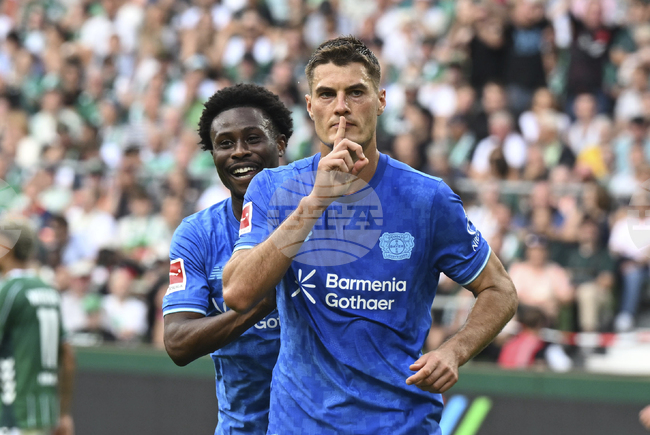 Байер Леверкузен пропиля два гола аванс и завърши наравно с Вердер Бремен в мач от втория кръг на Бундеслигата