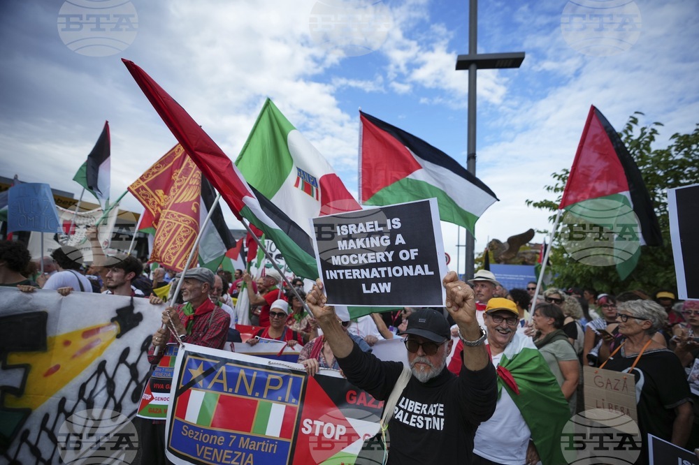 Italy Israel Palestinians Protest