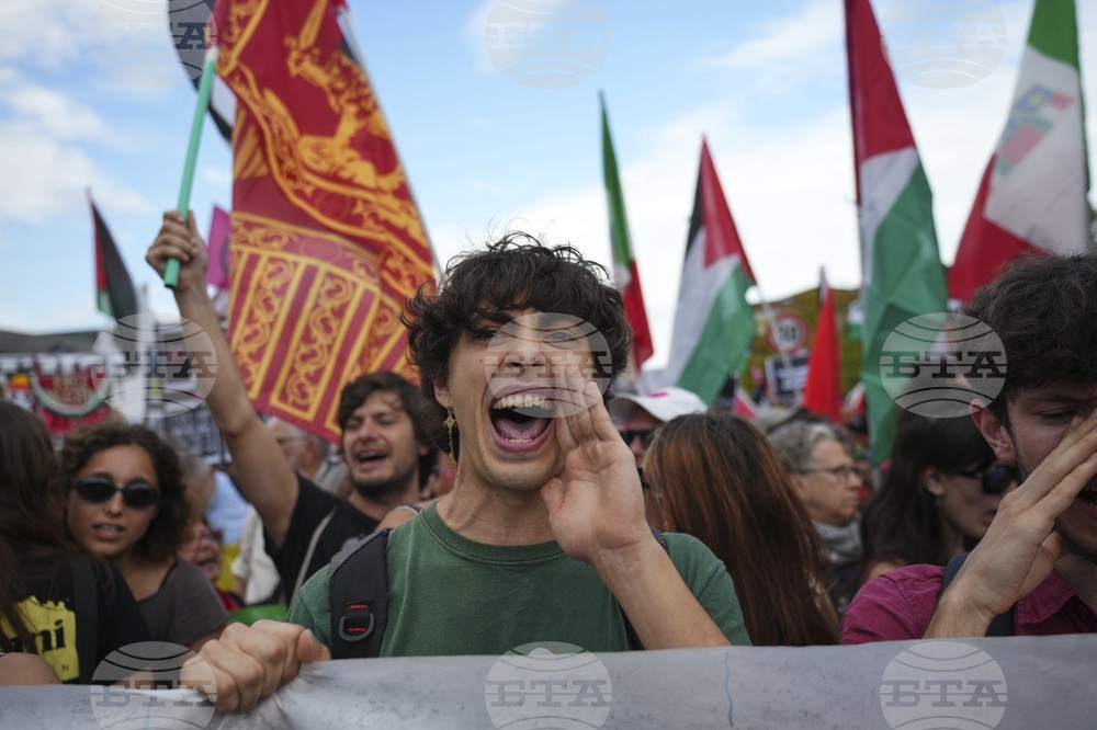 Italy Israel Palestinians Protest